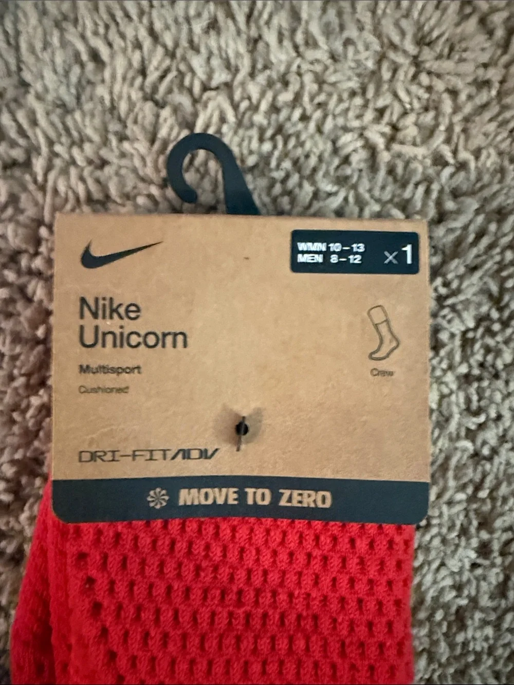 Nike Red Performance Multisport Socks with Black Swoosh